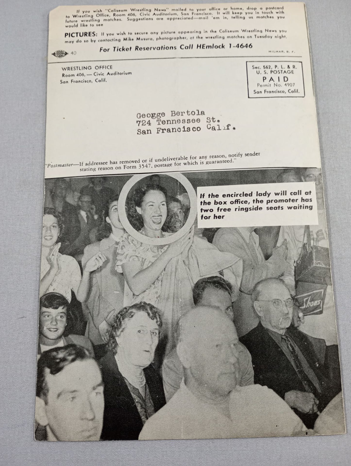 Coliseum Wrestling  NEWS(1949.7.19)