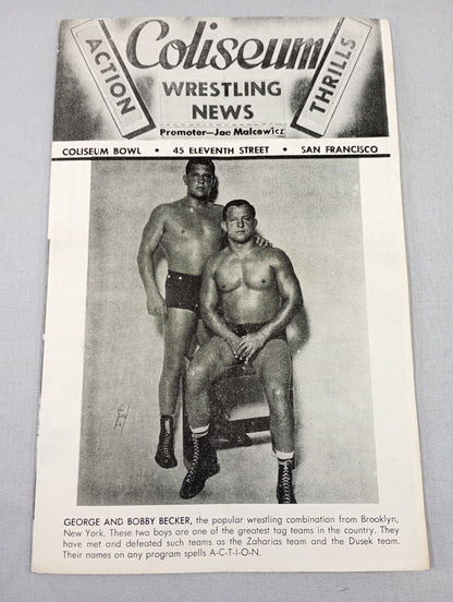 Coliseum Wrestling  NEWS(1949.9.20)