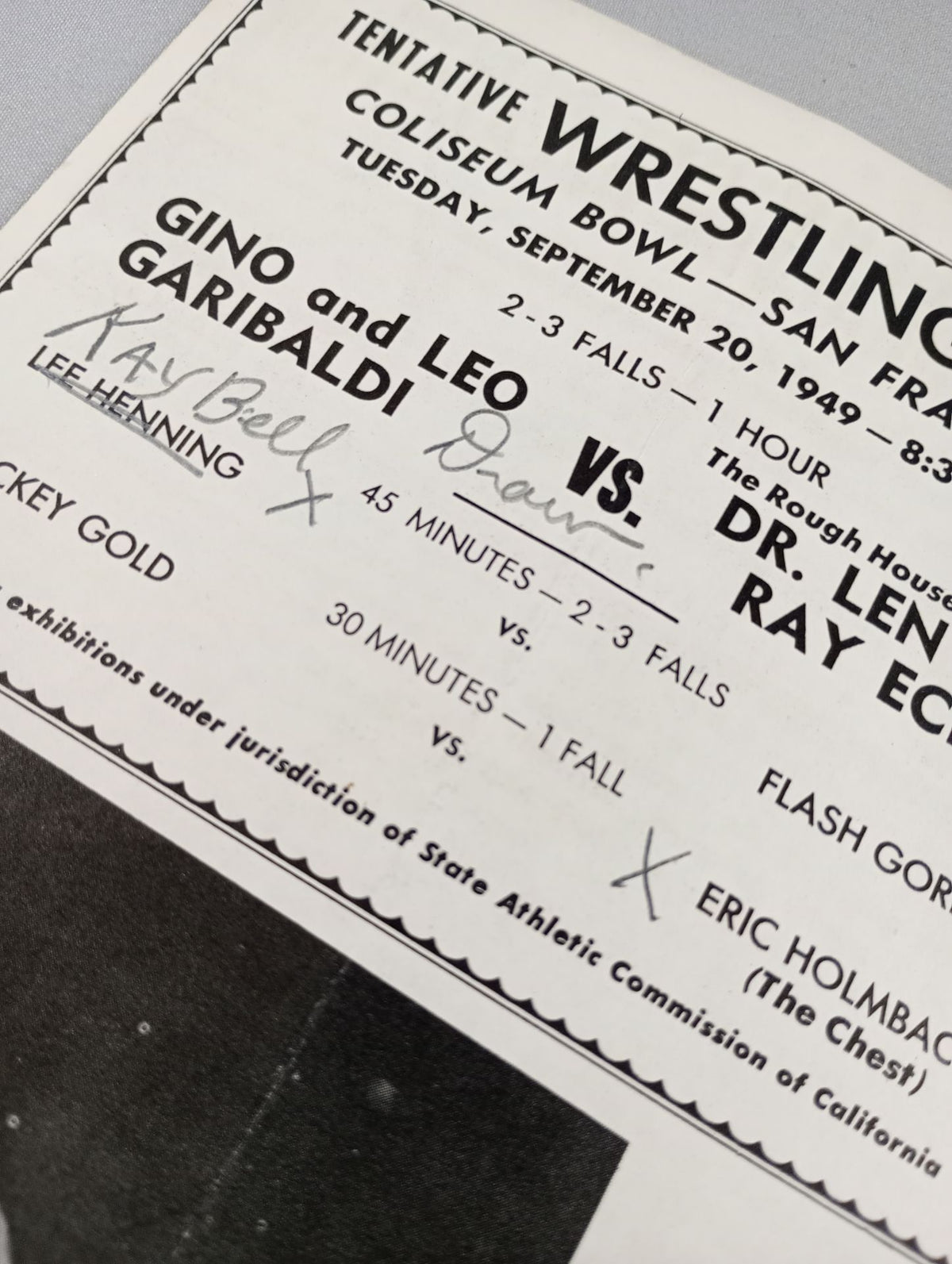 Coliseum Wrestling  NEWS(1949.9.20)