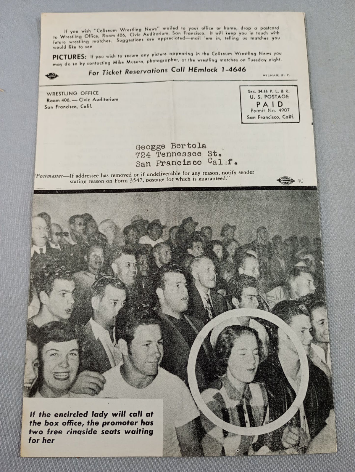 Coliseum Wrestling  NEWS(1949.9.20)