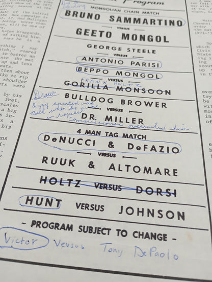 SOUVENIR Wrestling  PROGRAM No.1541