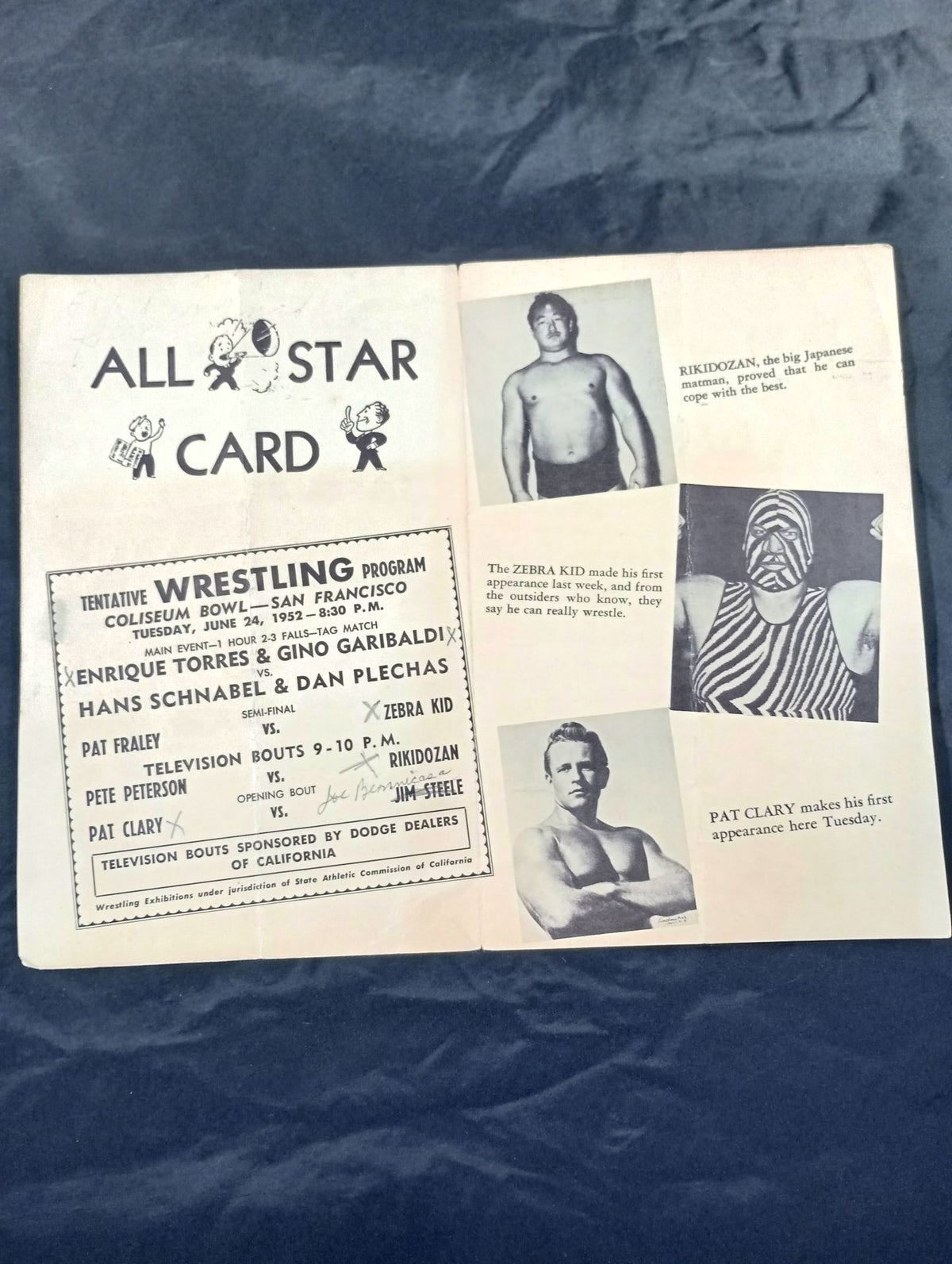 ★ Rikidozan joins ★ West Coast Wrestling NEWS(1952.3.11)