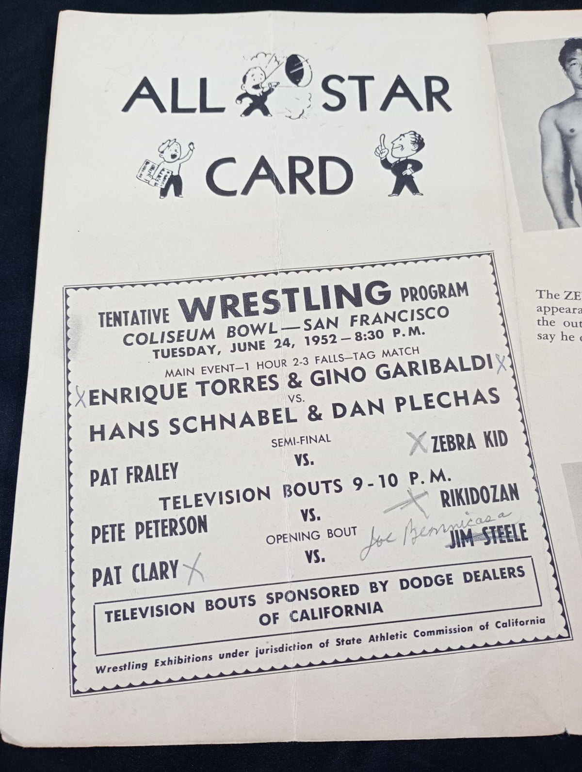 ★ Rikidozan joins ★ West Coast Wrestling NEWS(1952.3.11)