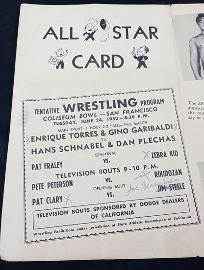 ★ Rikidozan joins ★ West Coast Wrestling NEWS(1952.3.11)