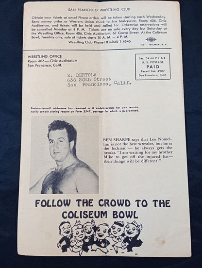 ★ Rikidozan joins ★ West Coast Wrestling NEWS(1952.3.11)