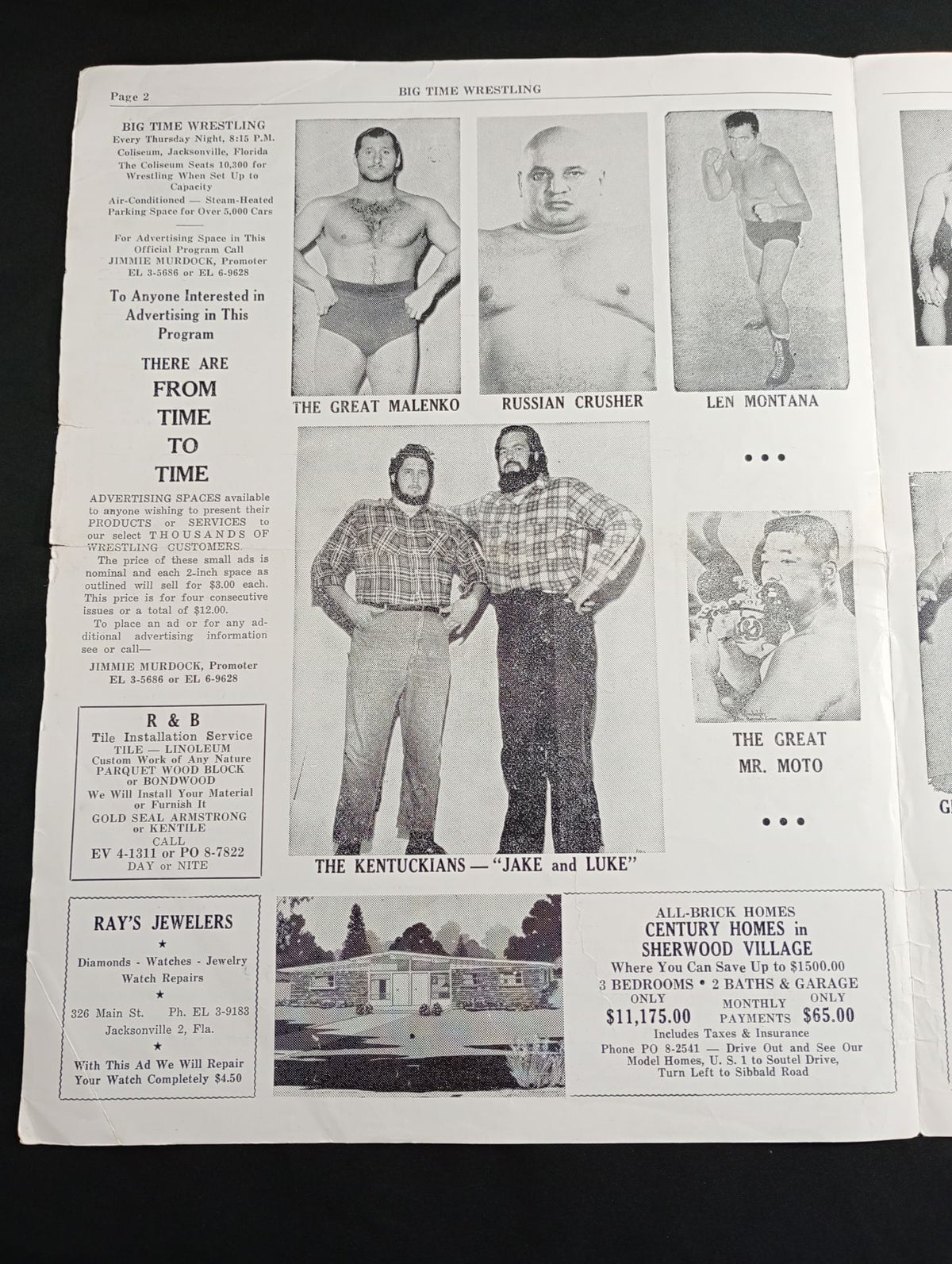 ★ Baba Cover ★ NWA BIG TIME Wrestling / JACSONVILLE'S Vol.2 No.3