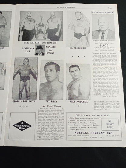 ★ Baba Cover ★ NWA BIG TIME Wrestling / JACSONVILLE'S Vol.2 No.3