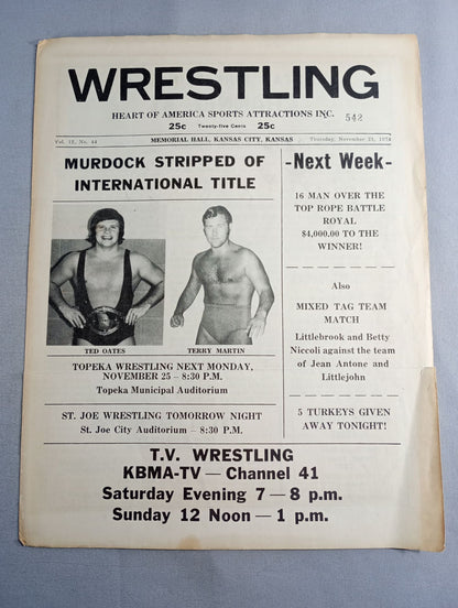 Wrestling  Vol.12 No.4 / HEART OF AMERICA SPORTSNEWS ATTRACTIONS INC.