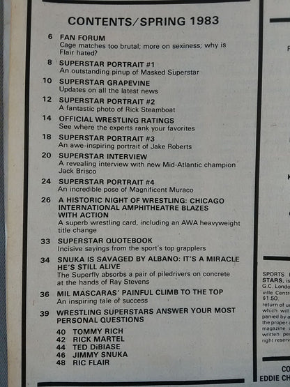 WRESTLING SUPER STARS 1983年春号