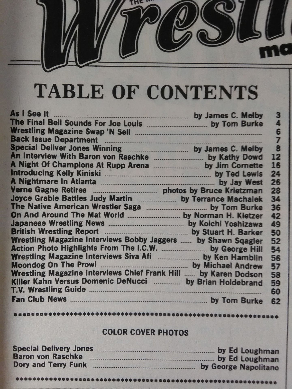 Wrestling magazine (The RING'S) October 1981 issue