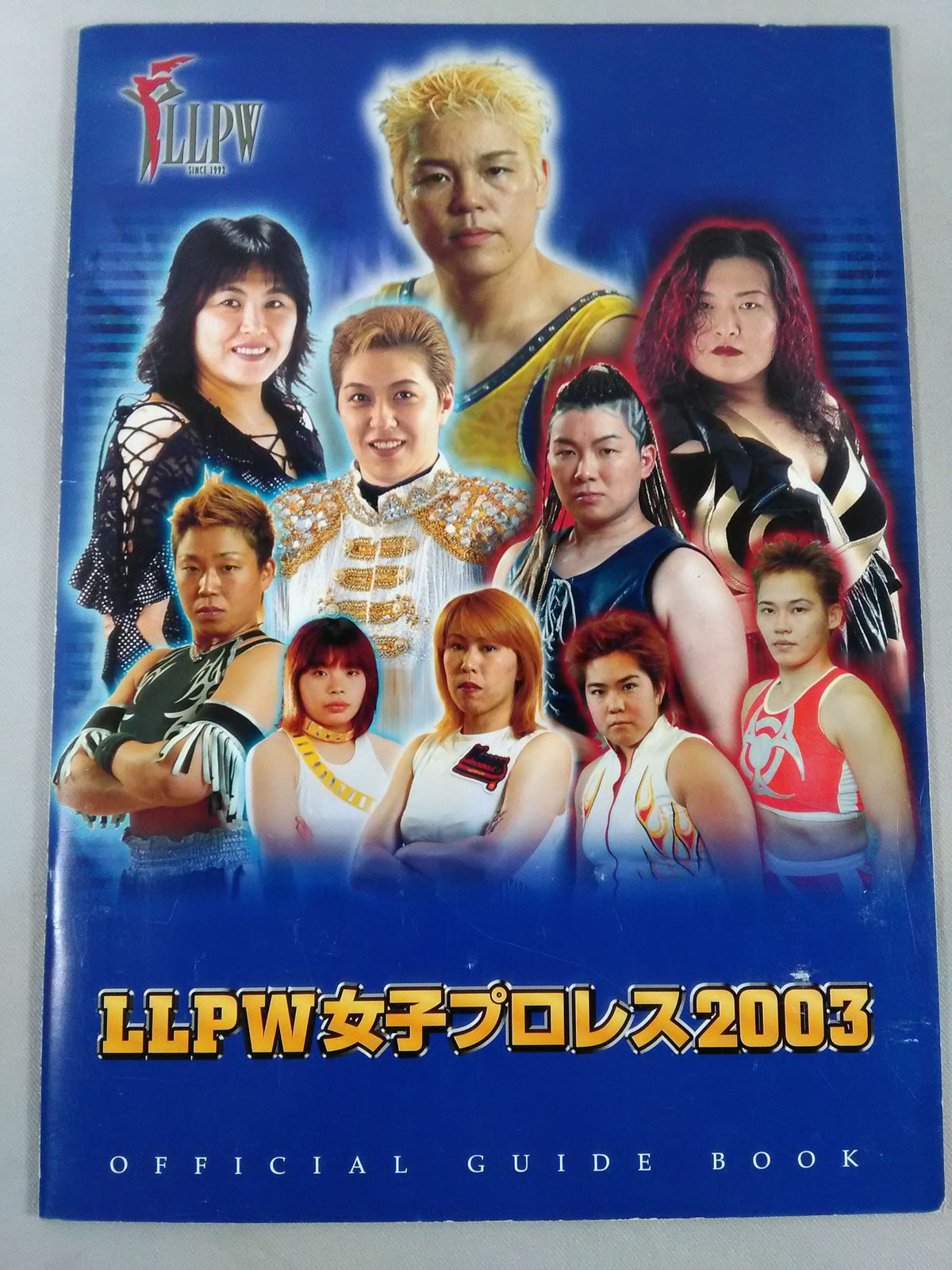 [3 fighters hand signed autograph 】LLPW / 2003 OFFICIAL GUIDE BOOK