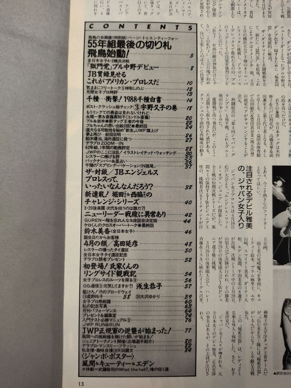 デラックスプロレス 1988年6月号