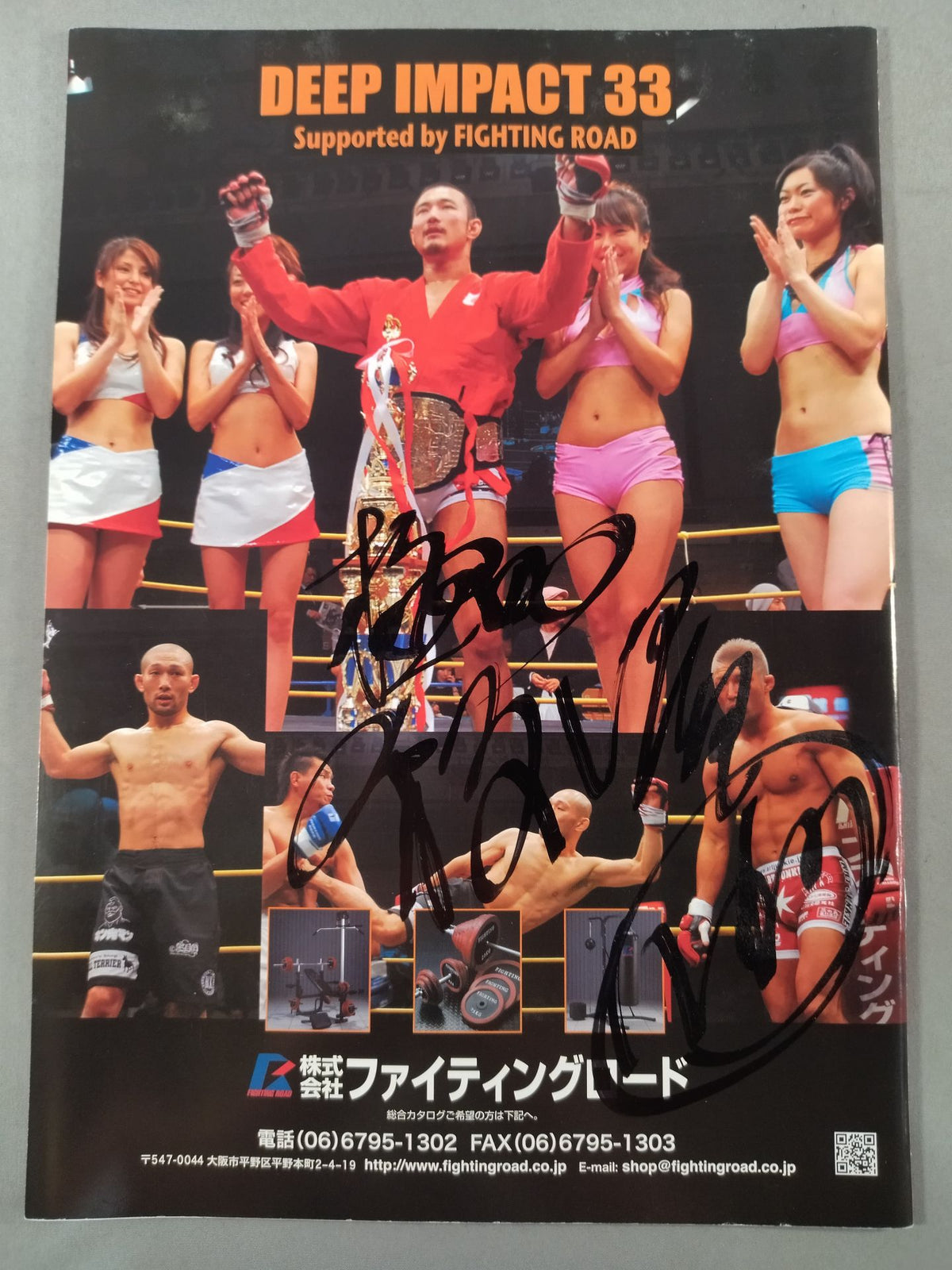 [3 fighters hand signed autograph 】DEEP33 IMPACT