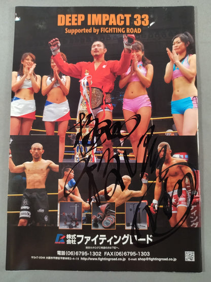 [3 fighters hand signed autograph 】DEEP33 IMPACT