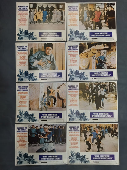 One-armed dragon "THE CHINESE PROFESSIONALS" LOBBY CARD set of 8