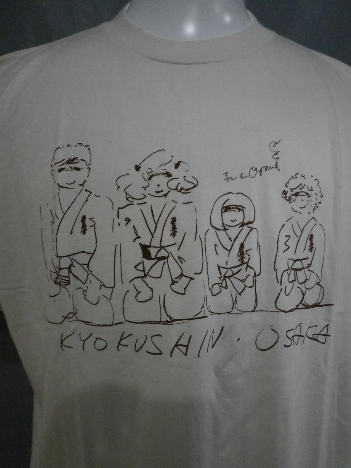★Mas Oyama with tag ★ Kyokushin Osaka Original  Illustration T-Shirt