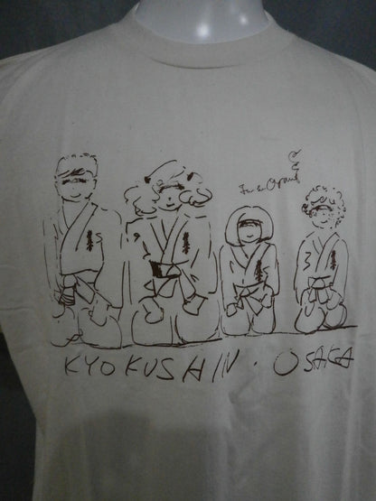 ★Mas Oyama with tag ★ Kyokushin Osaka Original  Illustration T-Shirt