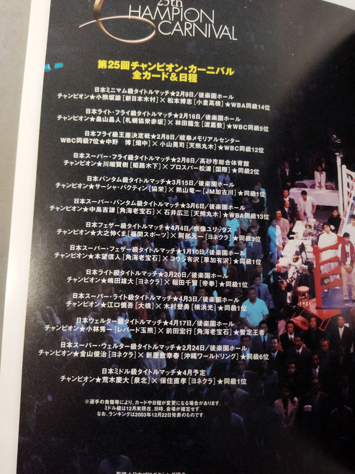 第25回チャンピオンカーニバル