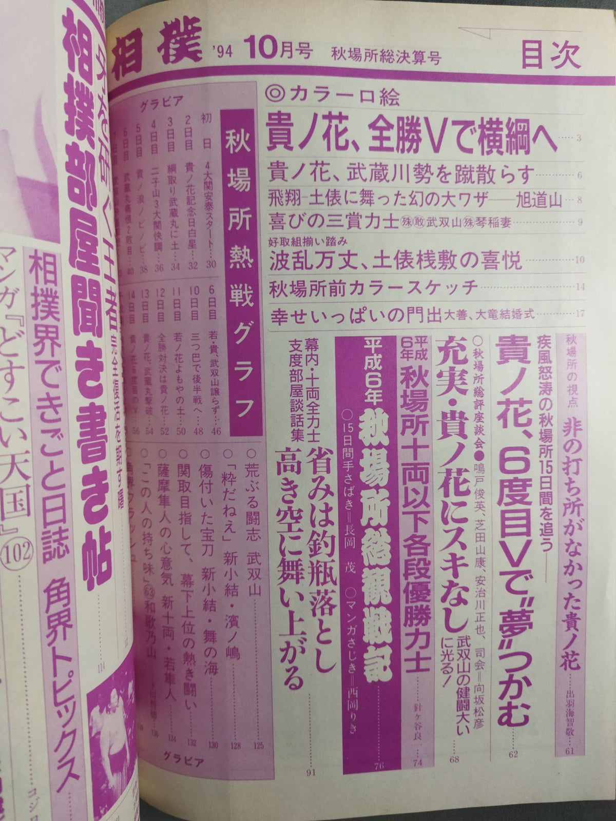 相撲 1994年10月号