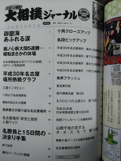 大相撲ジャーナル 平成30年名古屋場所決算号