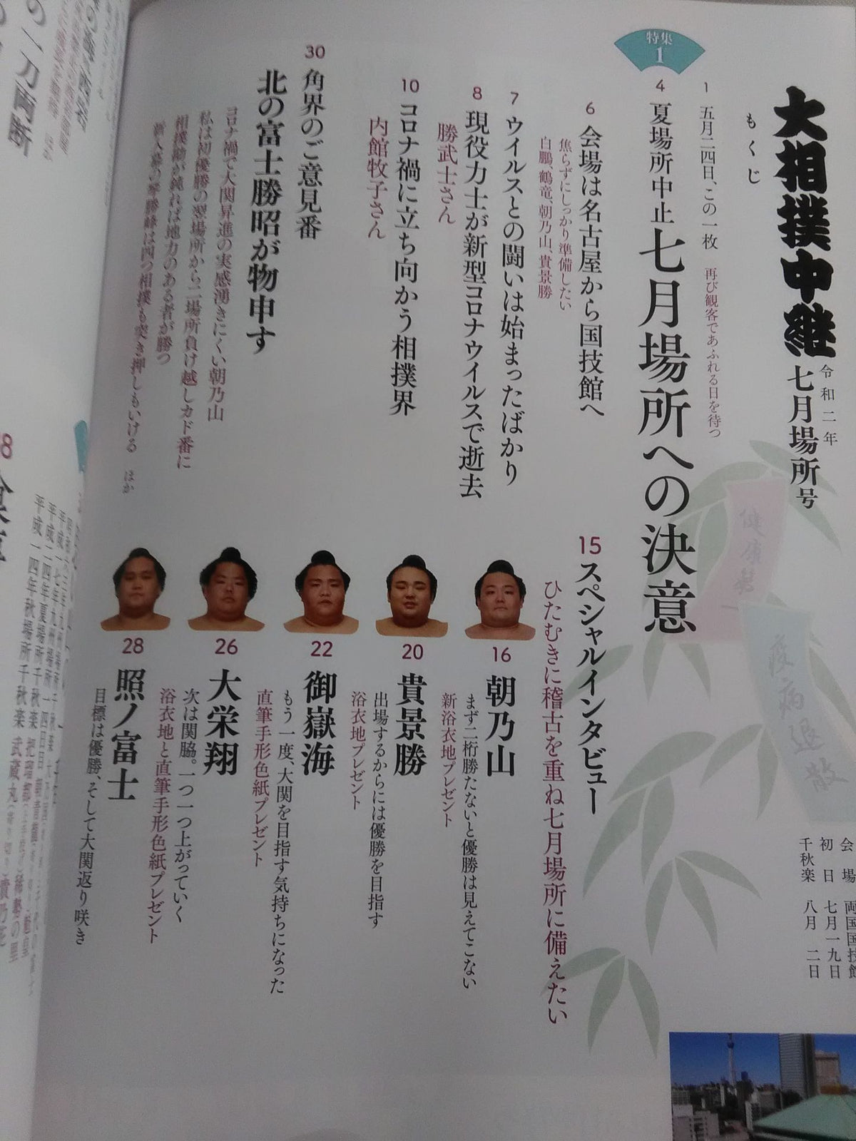大相撲中継 令和2年 七月場所号