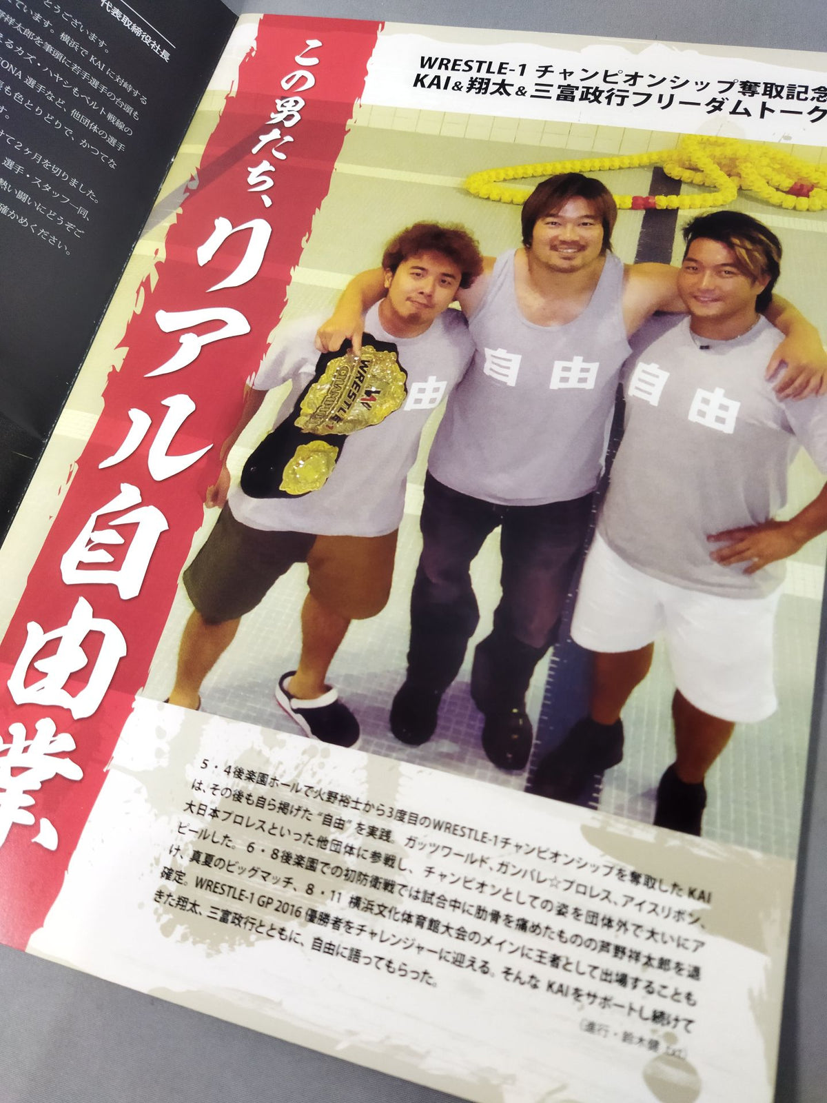 WRESTLE-1 OFFICIAL GUIDE BOOK 2016 NO.4