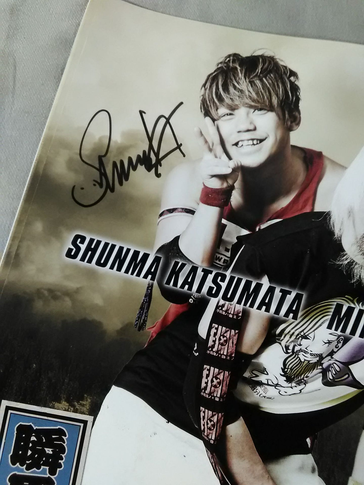 [8 fighters hand signed autograph ] Year-Pro Wrestling  2017 Year-End! Shuffle Tag Tournament