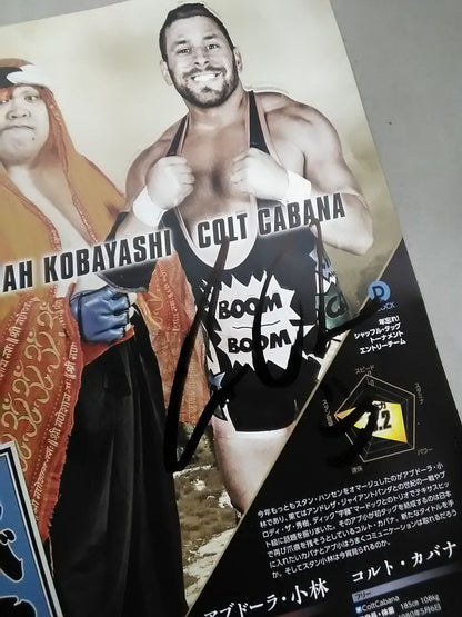 [8 fighters hand signed autograph ] Year-Pro Wrestling  2017 Year-End! Shuffle Tag Tournament