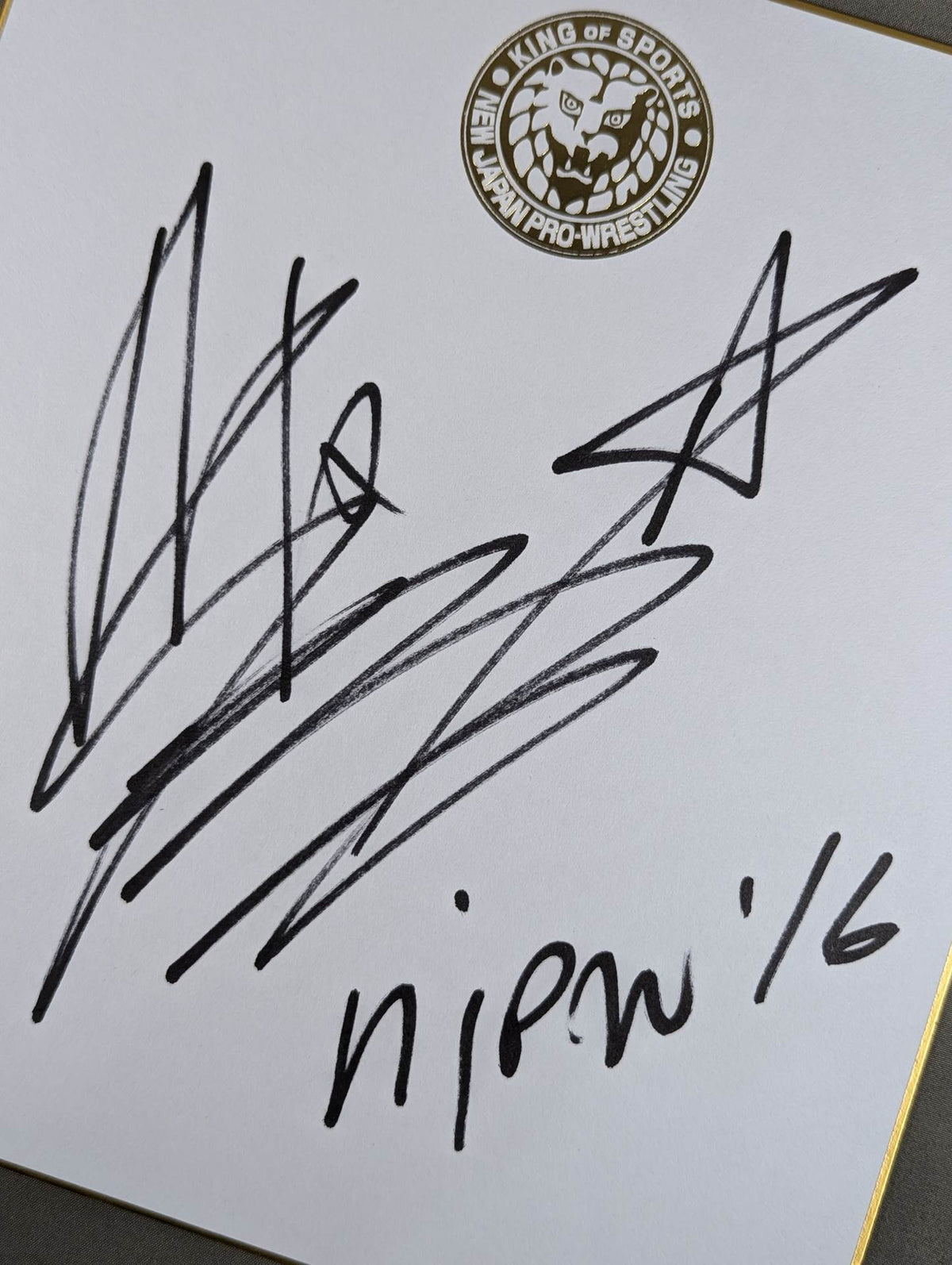 Alex Shelley (Lion Mark Shikishi ( Autograph board ) )
