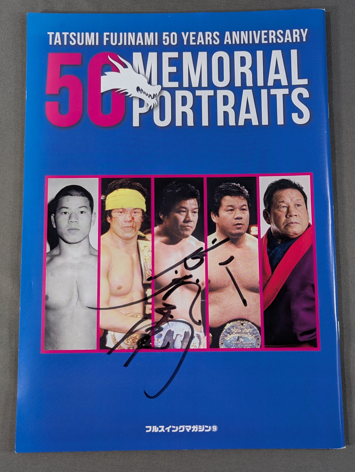 [Tatsumi Fujinami  hand signed autograph ] Full Swing Magazine Vol. 9 Tatsumi Fujinami  50th Anniversary Debut 'Memorial' Pro-Photo Collection