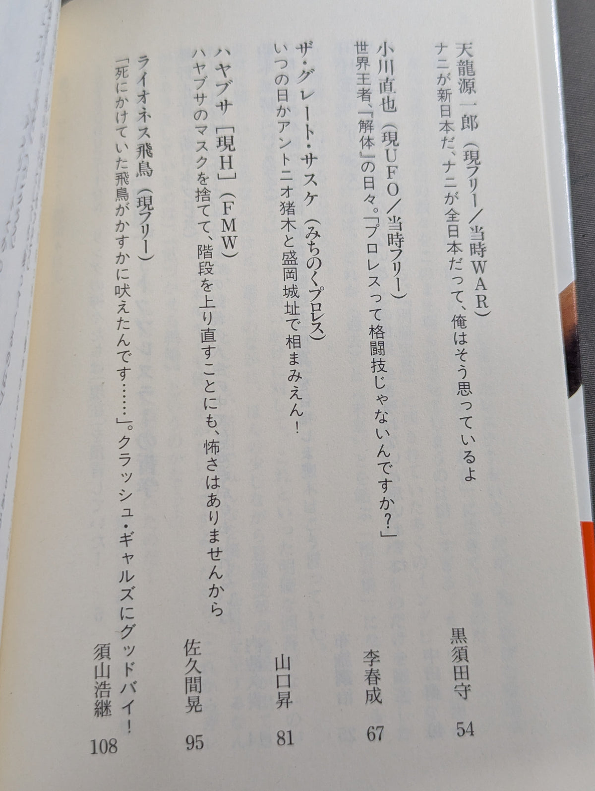 激白 プロレスラー烈伝