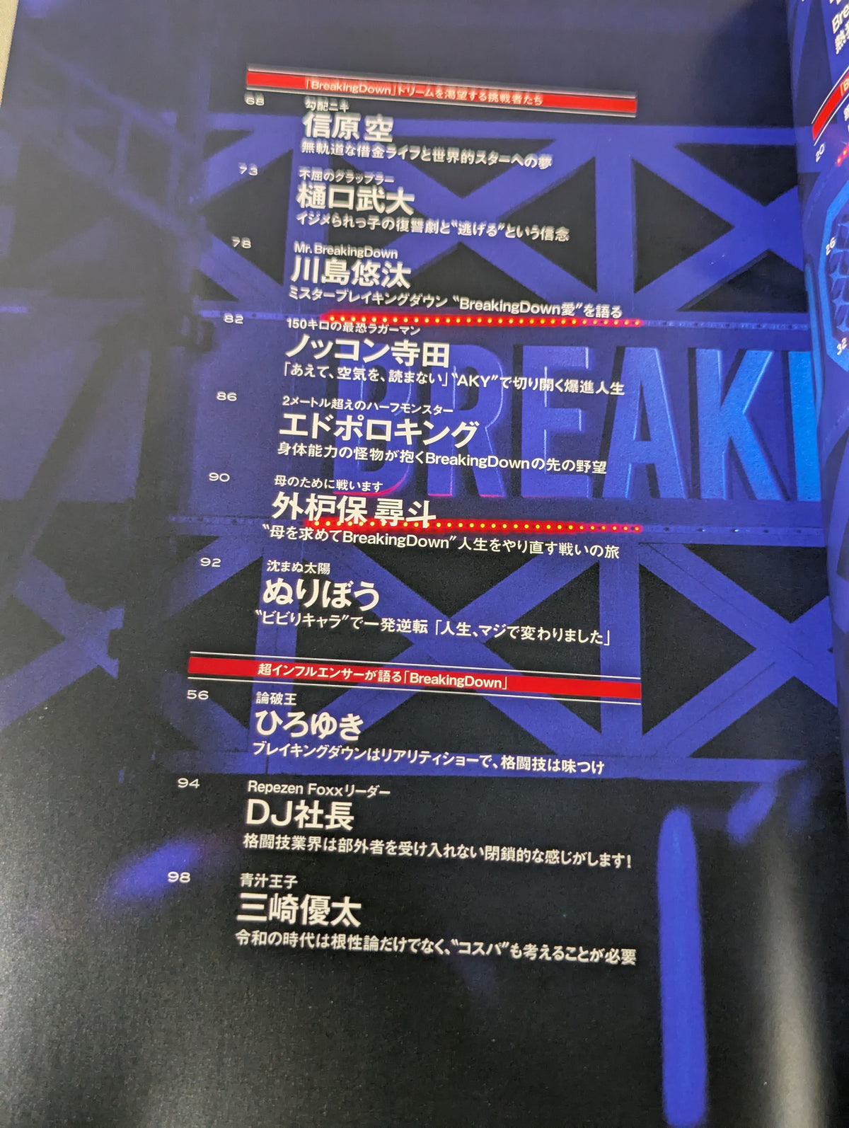 Super BREAKING DOWN Official BOOK
