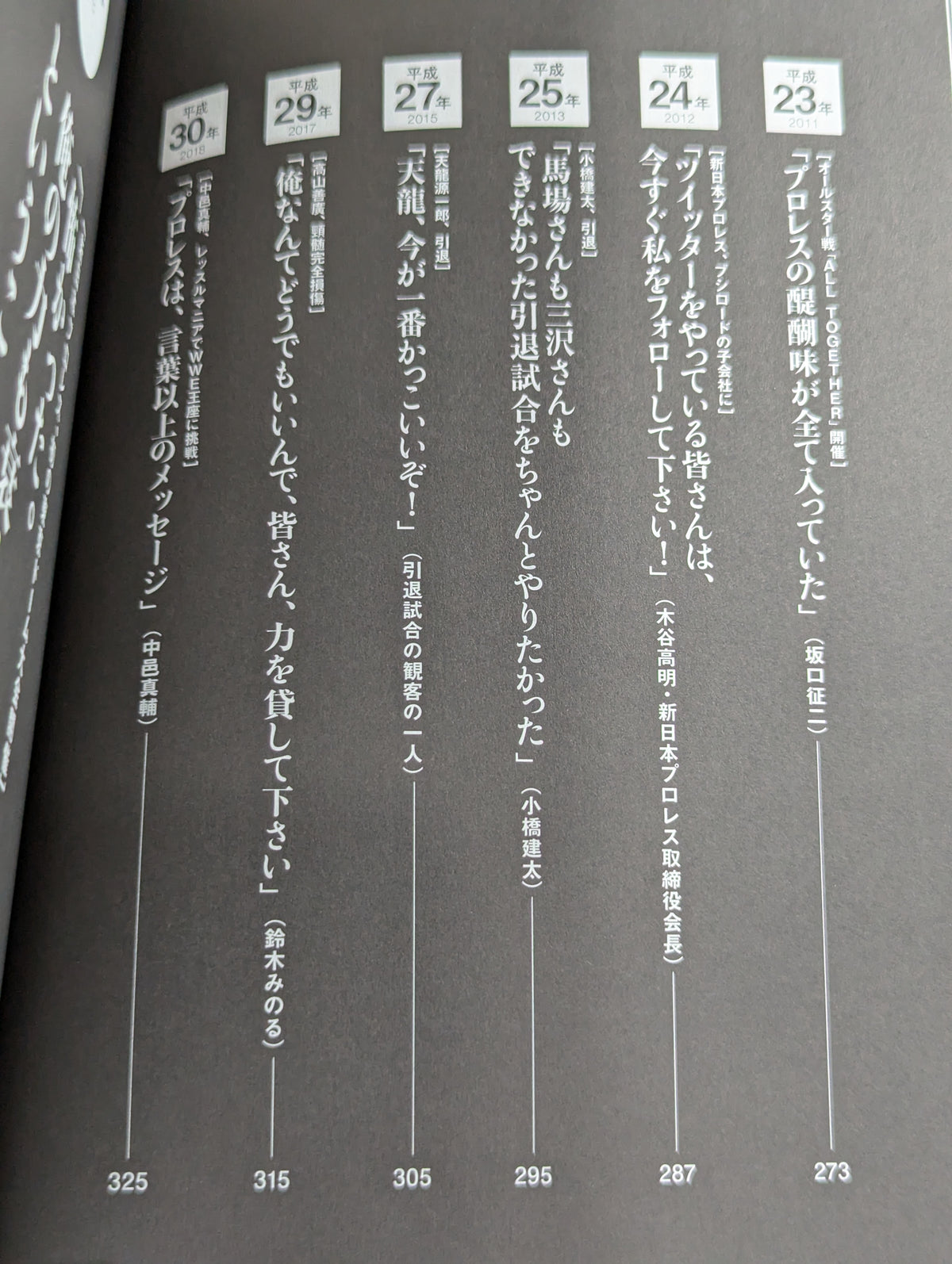 平成プロレス 30の事件簿  知られざる、30の歴史を刻んだ言葉と、その真相