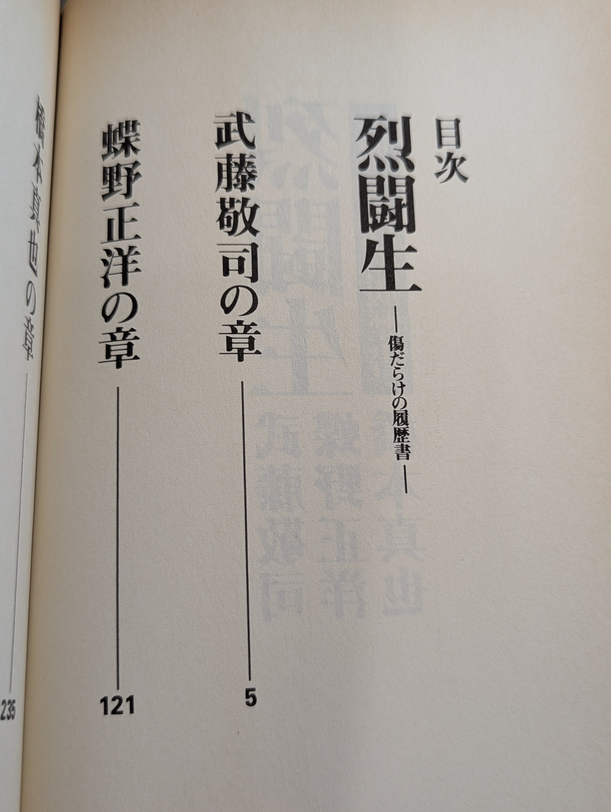 烈闘生 傷だらけの履歴書