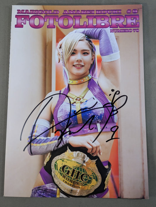 【Amarei Kouki  hand signed autograph 】FOTOLIBRE de Mascara Numero.78