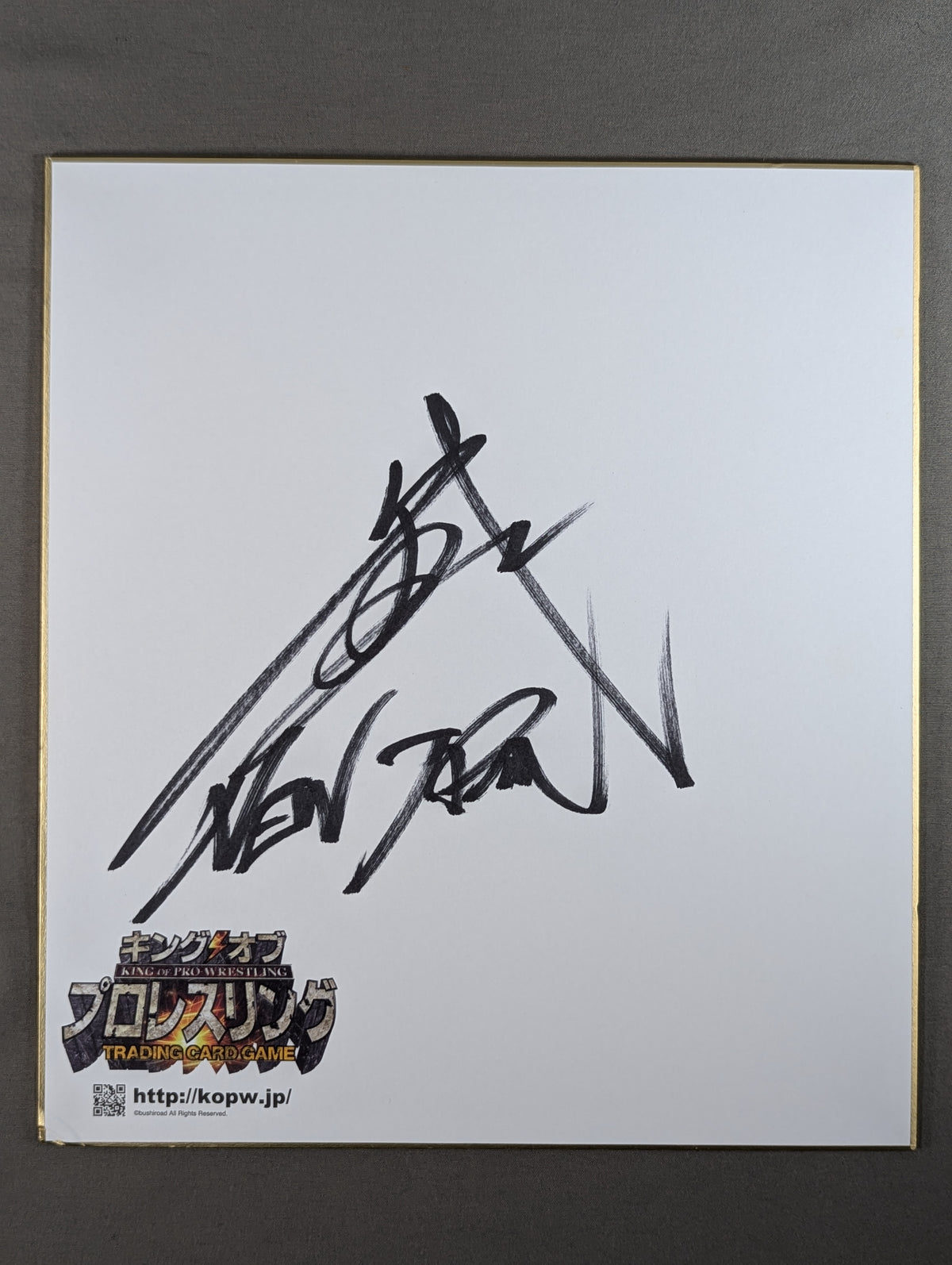 BUSHI  (King of Pro-wrestling only) Shikishi ( Autograph board ) )