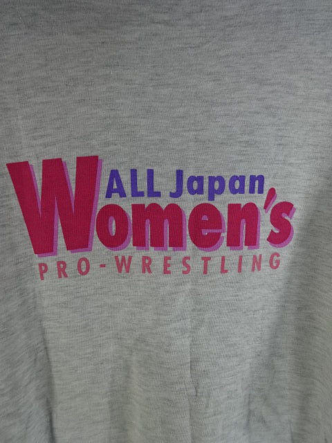 All Japan Women\'s  Women's Pro Wrestling AUTHENTIC T-shirt (1) (Gray)