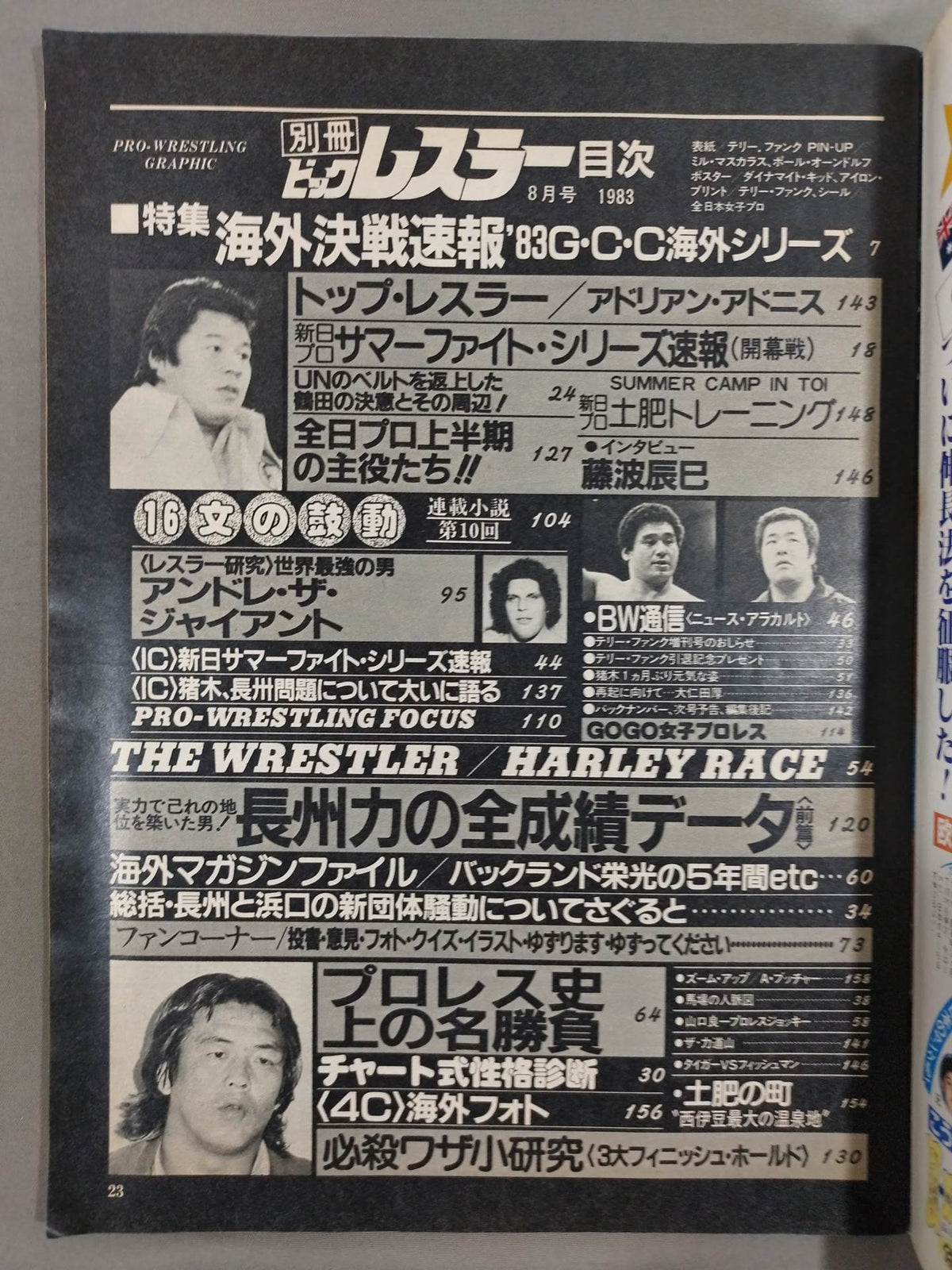 Big Wrestler Monthly August 1983