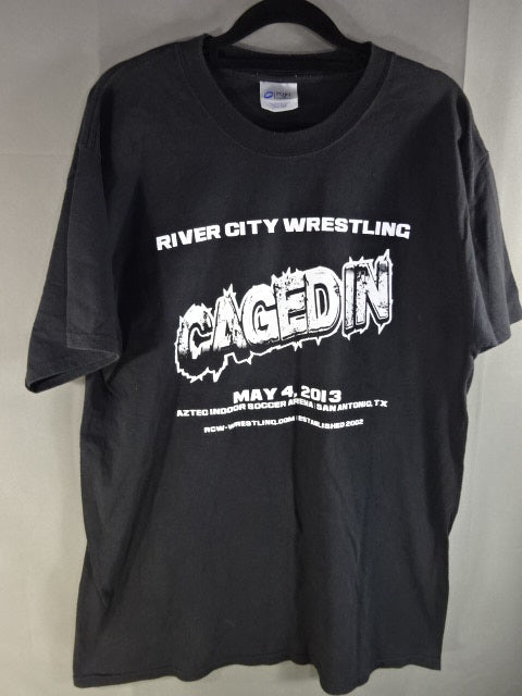 RIVER CITY WRESTLING CAGEDIN MAY 4.2013 Tシャツ