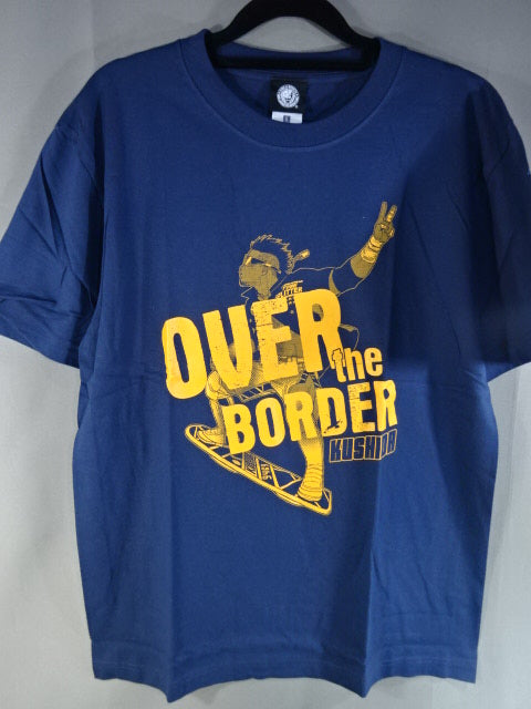 KUSHIDA OVER THE BORDER T-Shirt (Navy× Orange)