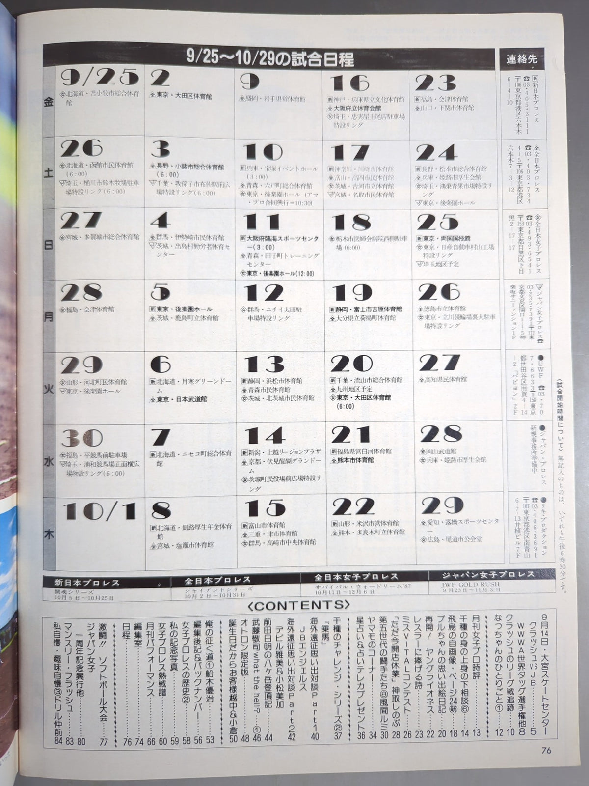 Deluxe Pro Wrestling November 1987