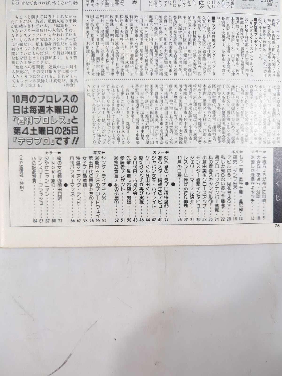 デラックスプロレス 1986年11月号