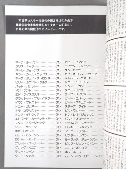 '77 World Wrestlers Directory
