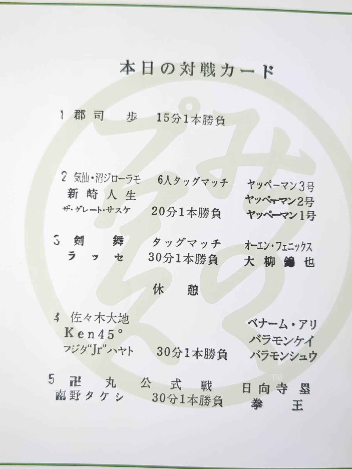★ Finals ★ Michinoku Pro Wrestling Official Pamphlet Vol.138
