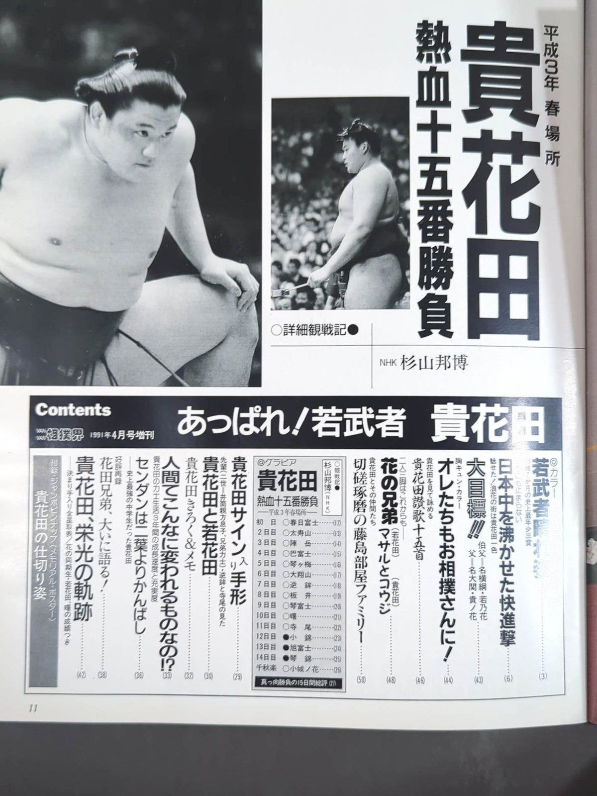 VANVAN Sumo World April 1991 issue supplement