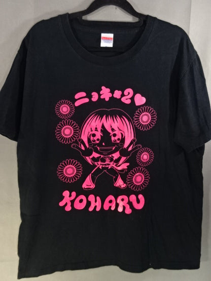 日向小陽「ニョキ×2」イラストTシャツ②(ブラック)
