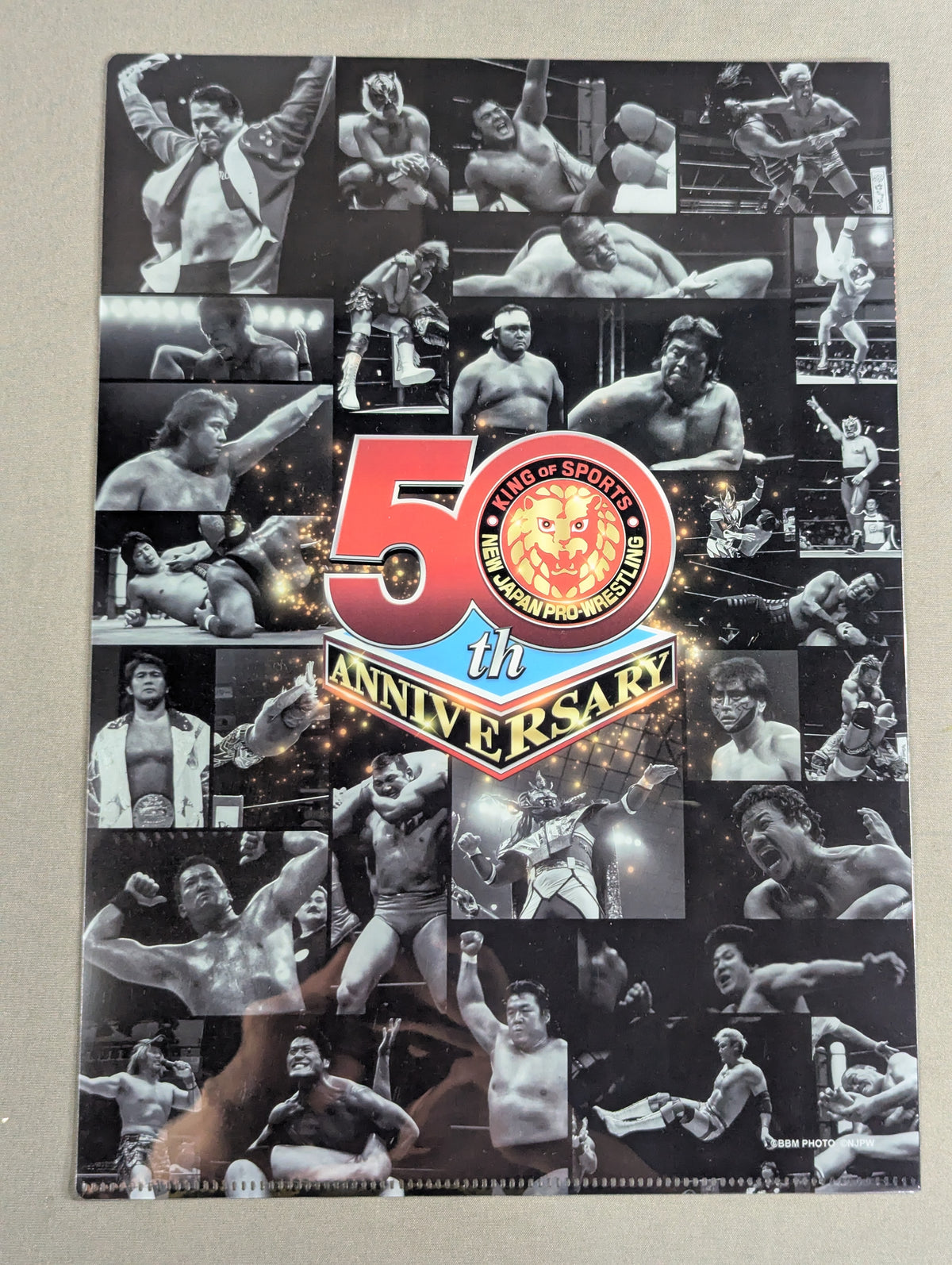 坂口征二 新日本プロレス50周年 クリアファイル＆ステッカーセット