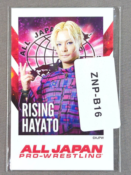 Rising HAYATO All Japan Pro Wrestling × Webpon Cheki-style Card