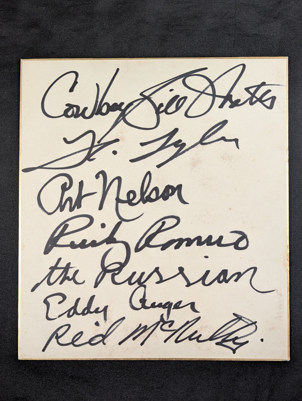 ★BI Cannon & All Wrestlers in Japan 7 fighters ★ 67 Diamond Series Participation fighters sign Shikishi ( Autograph board ) Set