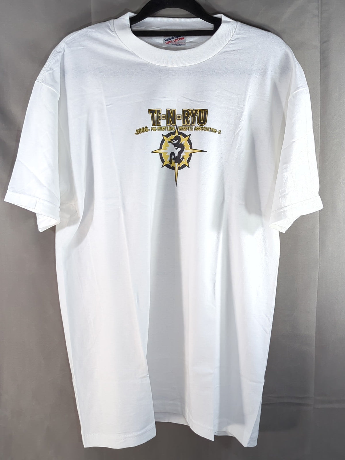 Tenryu Genichiro  "TE-N-RYU 2000 WAR" T-Shirt (2) (White)